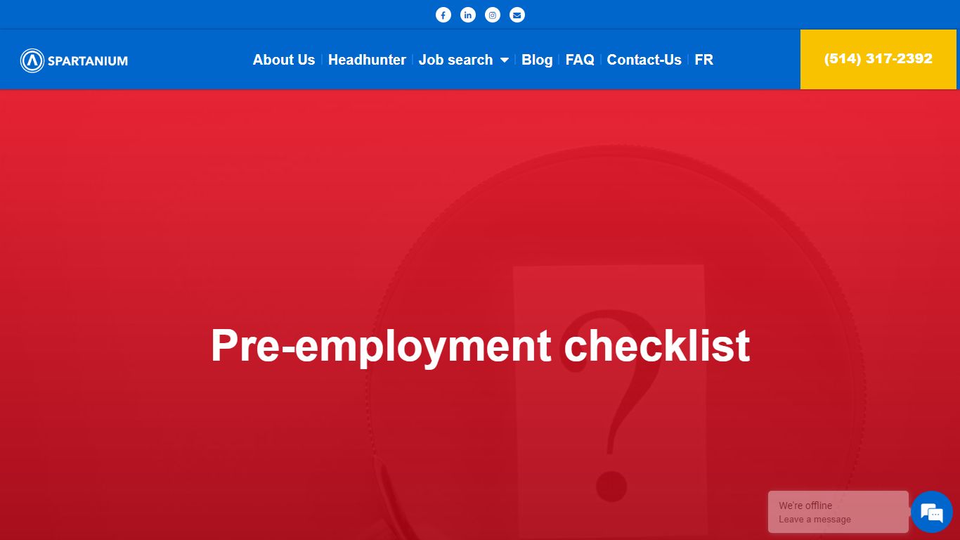 Pre-employment checklist